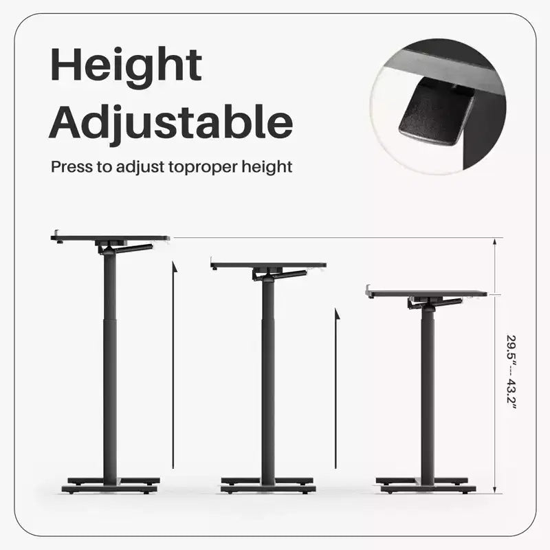 TUYOHW Table de lit réglable en hauteur et table d'ordinateur portable roulante avec plateau inclinable, table de chevet mobile roulante pour ordinateur portable, lit, canapé, bureau