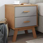 vidaXL Table de Chevet Table d'appoint Meuble de Chambre Bois Massif Pin - Marron