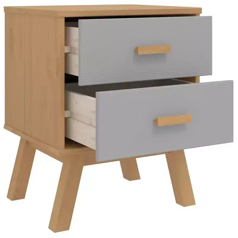vidaXL Table de Chevet Table d'appoint Meuble de Chambre Bois Massif Pin - Marron
