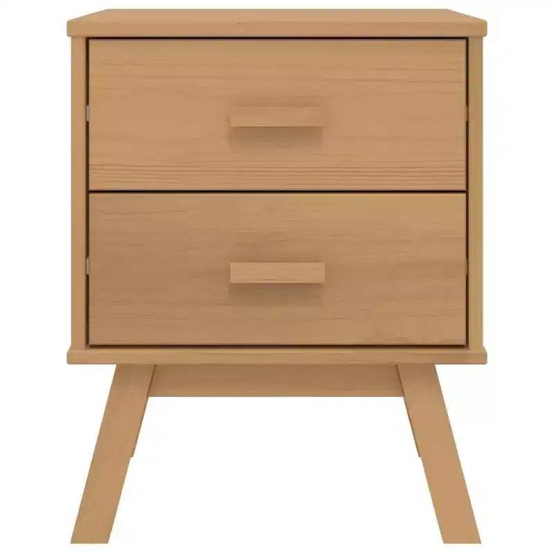 vidaXL Table de Chevet Table d'appoint Meuble de Chambre Bois Massif Pin - Marron