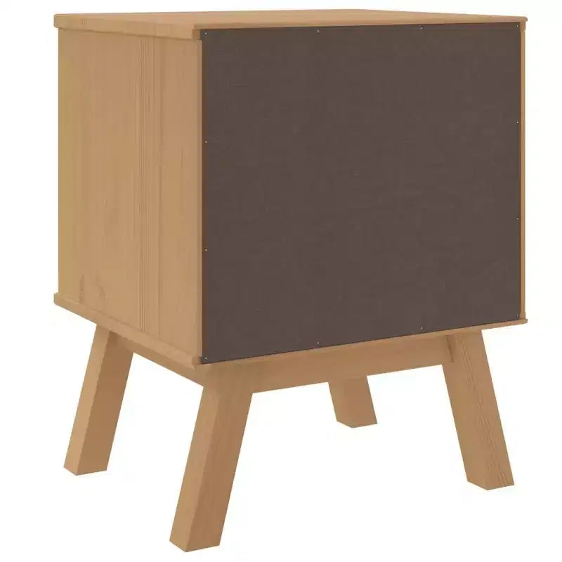 vidaXL Table de Chevet Table d'appoint Meuble de Chambre Bois Massif Pin - Marron