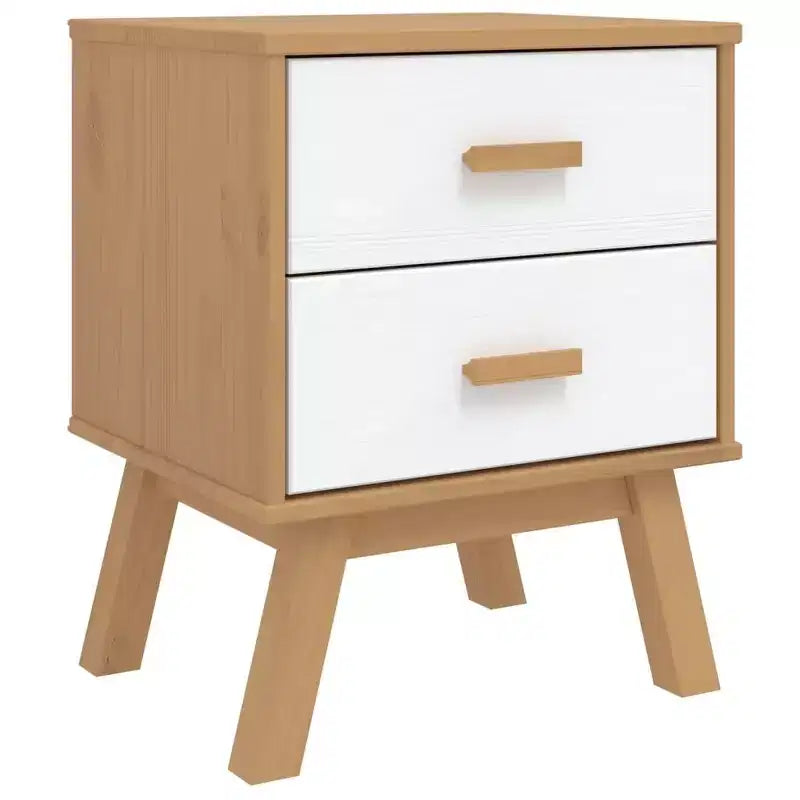 vidaXL Table de Chevet Table d'appoint Meuble de Chambre Bois Massif Pin - Marron