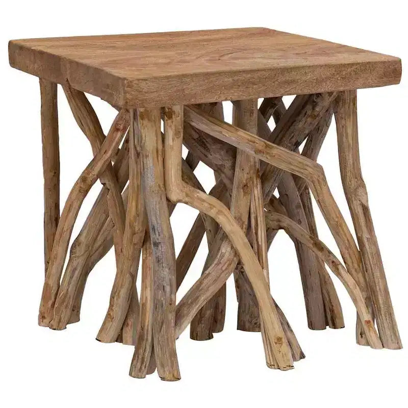 vidaXL Log Coffee Table 15.7x15.7x15.7 Mixed Recycled Wood