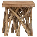 vidaXL Table basse souche 40x40x40 cm Bois recyclé mélangé