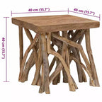 vidaXL Table basse souche 40x40x40 cm Bois recyclé mélangé