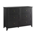 6 Drawer Dresser for Bedroom, Large Dresser with Deep Drawers & Metal Knobs, Modern Wooden Chests of Drawers for Entryway, Hallway