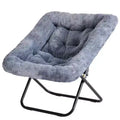 TUYOHW Large Size Faux Fur Accent Chair,Folding Lounge Chair with Plush Seat for Bedroom & Living Room