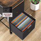 Meuble de rangement à roulettes 2 tiroirs, petits meubles de classement verticaux sous le bureau avec tiroirs en tissu, 4 roulettes et cadre en métal