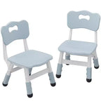 Lot de 2 chaises pour enfants avec réglage en hauteur sur 3 niveaux, chaise en plastique pour tout-petits pour usage intérieur et extérieur, de 2 à 12 ans