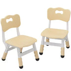 Lot de 2 chaises pour enfants avec réglage en hauteur sur 3 niveaux, chaise en plastique pour tout-petits pour usage intérieur et extérieur, de 2 à 12 ans