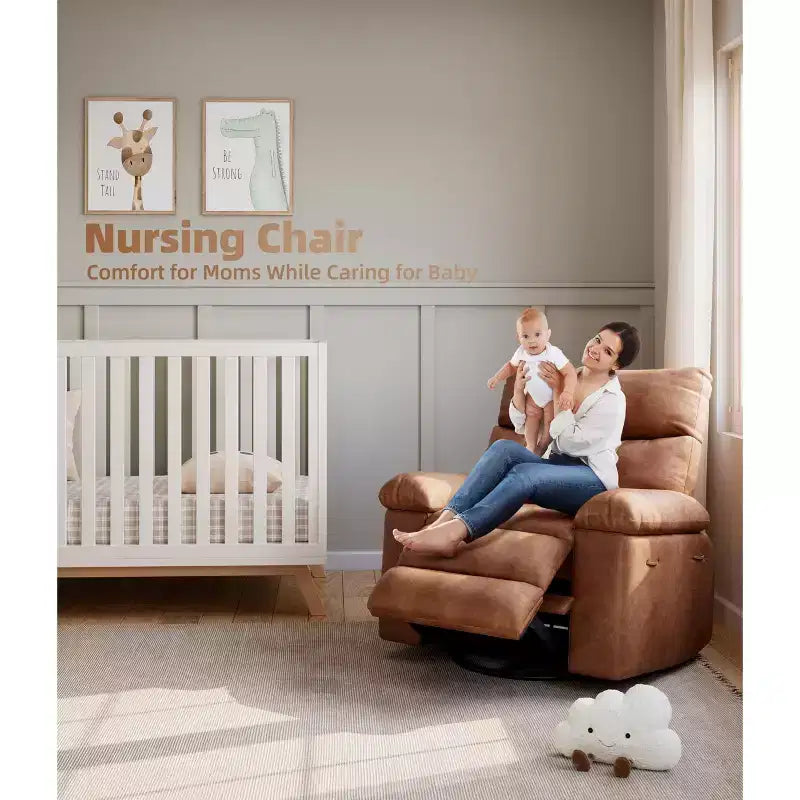 Fauteuil inclinable large surdimensionné - Chaleur et massage, Fauteuil inclinable manuel extra large en cuir PU pour adultes, Grand fauteuil paresseux avec accoudoirs confortables en éponge 1,5X