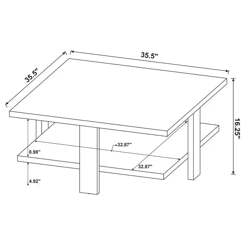 Coaster,Dawn Square Engineered Wood Coffee Table