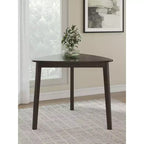 Signature Design by Ashley Favelon Table à manger triangulaire, Merlo, 3 places, style moderne du milieu du siècle pour petits espaces