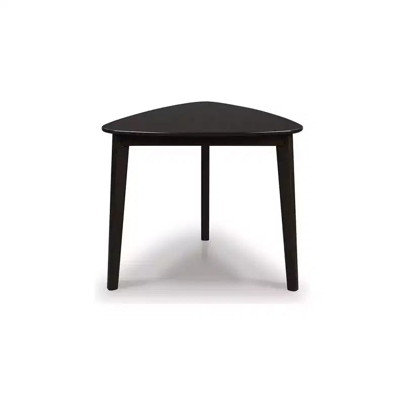 Signature Design by Ashley Favelon Table à manger triangulaire, Merlo, 3 places, style moderne du milieu du siècle pour petits espaces