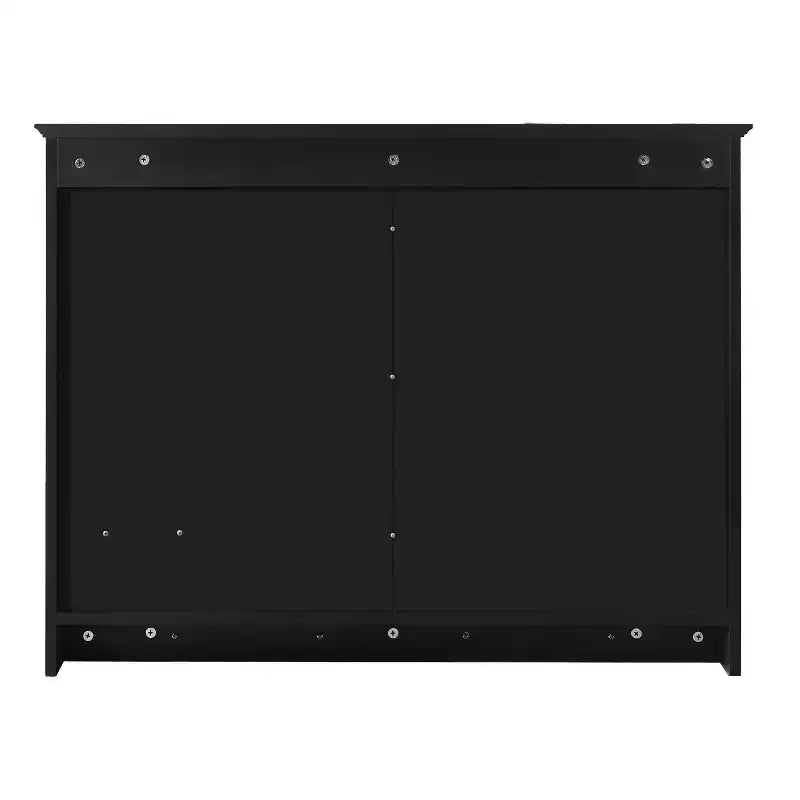 FAMYYT Armoire à pharmacie rectangulaire en MDF avec miroir, 6 étagères, boutons porte-serviettes