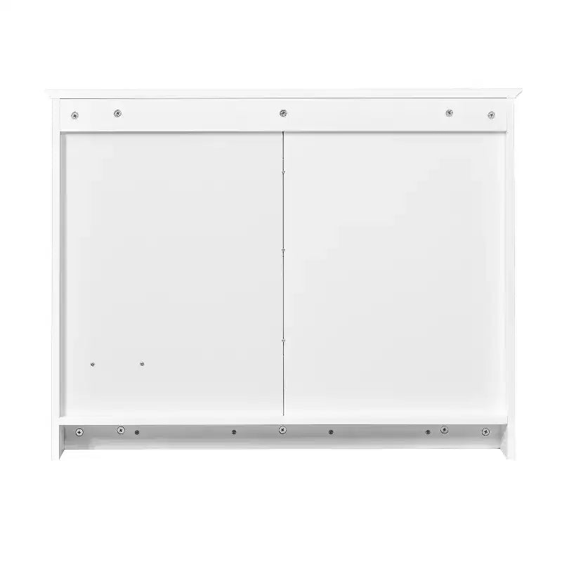 FAMYYT Armoire à pharmacie rectangulaire en MDF avec miroir, 6 étagères, boutons porte-serviettes