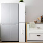 CLIHOME 70.87 H Display Storage Cabinet , 4 Tier Multi-functional Pull-out Storage Shelves, Wooden Tall Bookshelf Bookcase