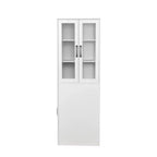 CLIHOME 70.87 H Display Storage Cabinet , 4 Tier Multi-functional Pull-out Storage Shelves, Wooden Tall Bookshelf Bookcase