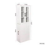 CLIHOME 70.87 H Display Storage Cabinet , 4 Tier Multi-functional Pull-out Storage Shelves, Wooden Tall Bookshelf Bookcase
