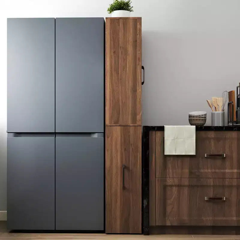 CLIHOME 70.87 H Display Storage Cabinet , 4 Tier Multi-functional Pull-out Storage Shelves, Wooden Tall Bookshelf Bookcase