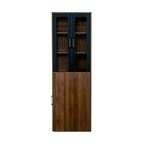 CLIHOME 70.87 H Display Storage Cabinet , 4 Tier Multi-functional Pull-out Storage Shelves, Wooden Tall Bookshelf Bookcase