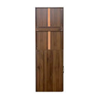 CLIHOME 70.87 H Display Storage Cabinet , 4 Tier Multi-functional Pull-out Storage Shelves, Wooden Tall Bookshelf Bookcase