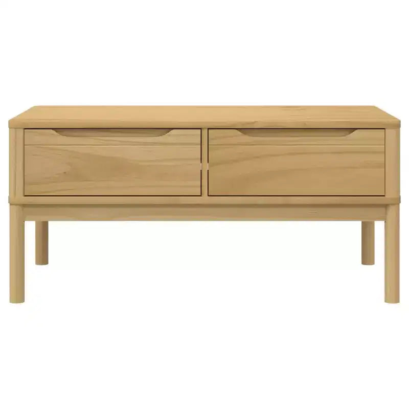 vidaXL Table basse rangement meuble d'appoint salon bois de pin massif