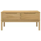 vidaXL Table basse rangement meuble d'appoint salon bois de pin massif