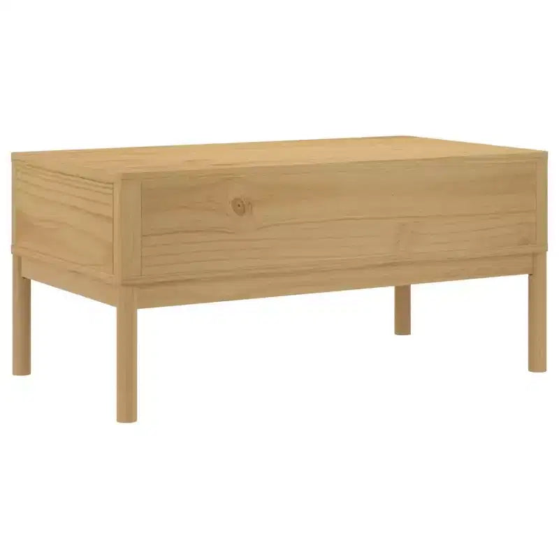vidaXL Table basse rangement meuble d'appoint salon bois de pin massif