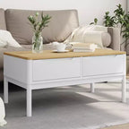 vidaXL Table basse rangement meuble d'appoint salon bois de pin massif