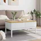 vidaXL Table basse rangement meuble d'appoint salon bois de pin massif