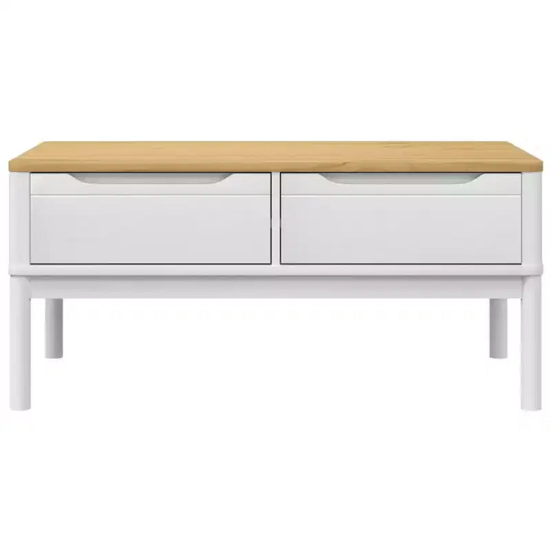 vidaXL Table basse rangement meuble d'appoint salon bois de pin massif
