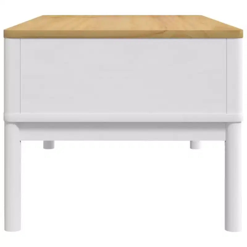 vidaXL Table basse rangement meuble d'appoint salon bois de pin massif