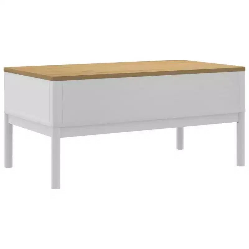 vidaXL Table basse rangement meuble d'appoint salon bois de pin massif