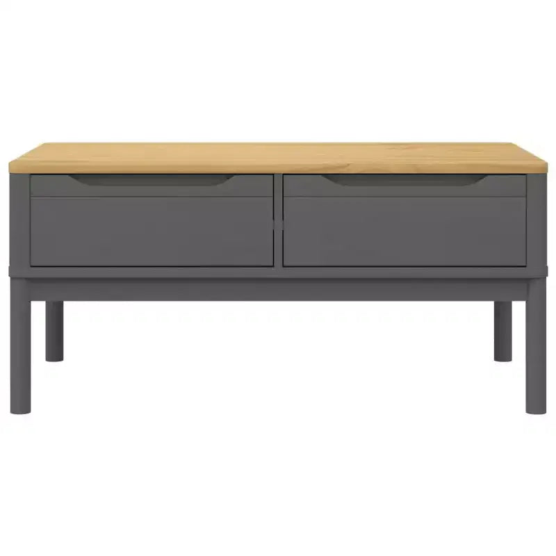 vidaXL Table basse rangement meuble d'appoint salon bois de pin massif