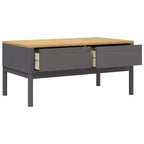 vidaXL Table basse rangement meuble d'appoint salon bois de pin massif