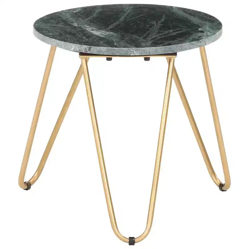 vidaXL Table Basse Table d'appoint Table de Chevet en Pierre Véritable à Texture Marbre