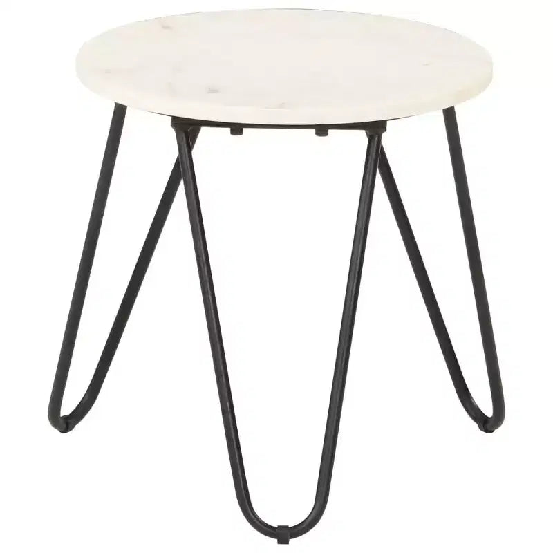 vidaXL Coffee Table End Table Side Sofa Table Real Stone with Marble Texture