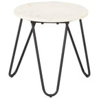 vidaXL Coffee Table End Table Side Sofa Table Real Stone with Marble Texture