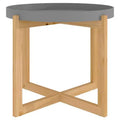 vidaXL Table Basse Ronde Table d'Appoint Canapé Bois d'Ingénierie Bois Massif de Pin - Blanc