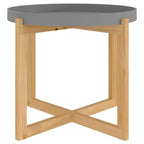 vidaXL Table Basse Ronde Table d'Appoint Canapé Bois d'Ingénierie Bois Massif de Pin - Blanc