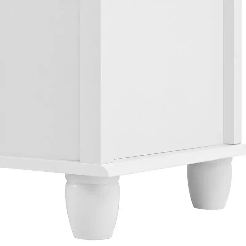 AEELLEEA Commode à 5 tiroirs pour chambre à coucher, meuble de rangement en MDF, commode moderne pour salon, couloir, blanc
