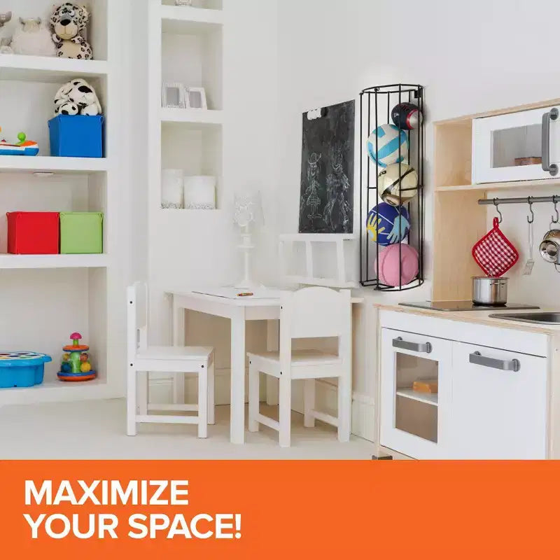 Modern Innovations Wall Mounted Vertical Ball Storage Rack