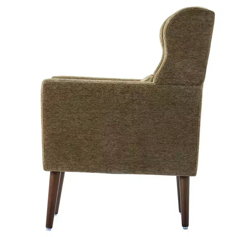Fauteuil d'appoint moderne de 95,5 cm, fauteuil de lecture rembourré en mousse avec coussin et dossier haut, fauteuil de salon capitonné en tissu chenille