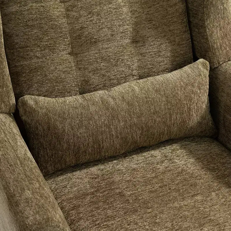 Fauteuil d'appoint moderne de 95,5 cm, fauteuil de lecture rembourré en mousse avec coussin et dossier haut, fauteuil de salon capitonné en tissu chenille