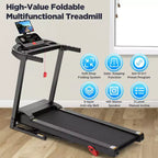 3.75HP Folding Treadmill with 300lbs Capacity, 71 Programs Treadmill for Home with Incline, Intelligent APP control, Bluetooth & HiFi Stereo Speakers