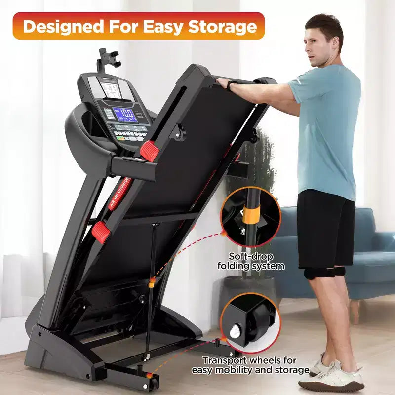 Tapis de course à inclinaison automatique de 20%, 4,75 CV, 136 kg pour la maison, machine de course et de marche pliable de 19 km/h avec application, 71 programmes pour des entraînements d'intensité variée