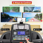 Tapis de course à inclinaison automatique de 20%, 4,75 CV, 136 kg pour la maison, machine de course et de marche pliable de 19 km/h avec application, 71 programmes pour des entraînements d'intensité variée