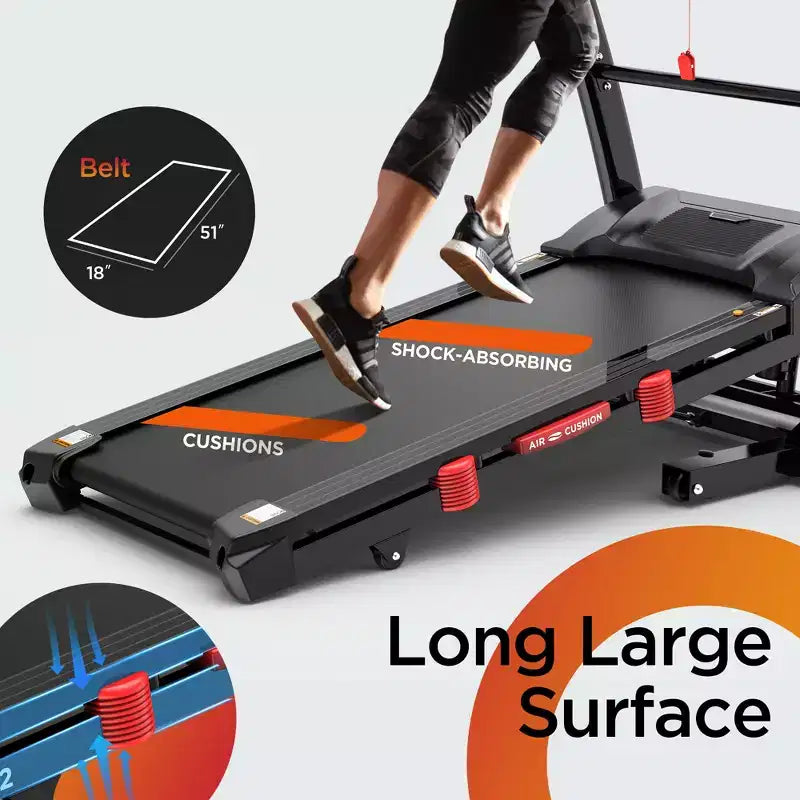 Tapis de course à inclinaison automatique de 20%, 4,75 CV, 136 kg pour la maison, machine de course et de marche pliable de 19 km/h avec application, 71 programmes pour des entraînements d'intensité variée