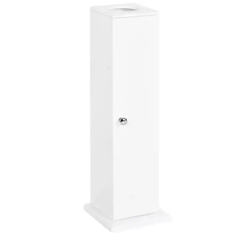 Bathroom Corner Cabinet White Finish Door Shelf Storage for Toiletries Small Bathroom Powder Room